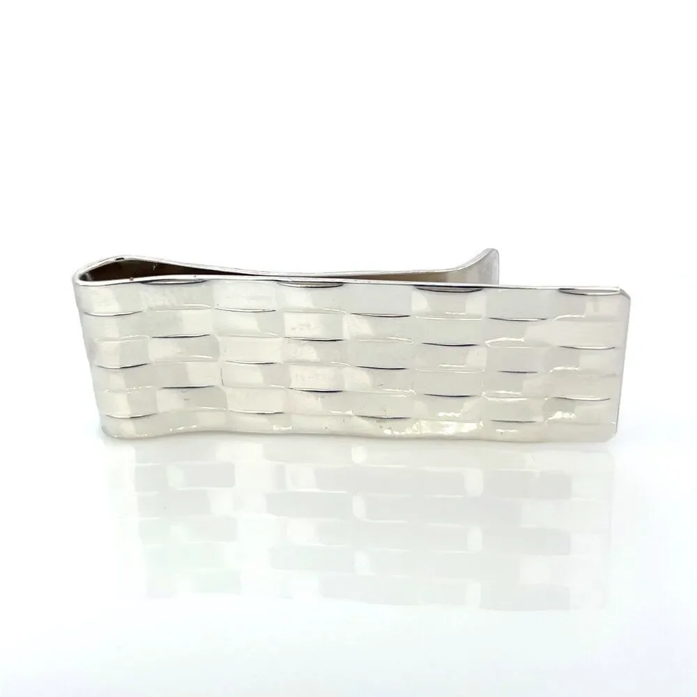 Tiffany & Co Weave Money Clip Sterling Silver 16.6 Grams Estate TIF892